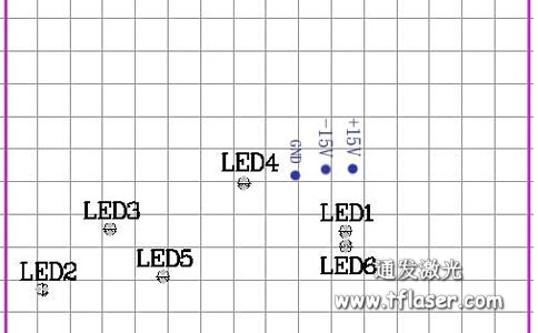 安博(中国)激光升压调流电源控制板LED示意图